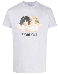 T-shirt girocollo stampata grigia di Fiorucci
