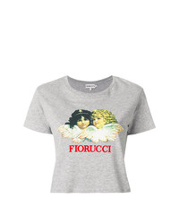 T-shirt girocollo stampata grigia di Fiorucci