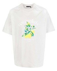 T-shirt girocollo stampata grigia di FIVE CM