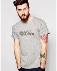 T-shirt girocollo stampata grigia di Fjäll Räven