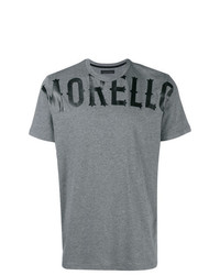 T-shirt girocollo stampata grigia di Frankie Morello