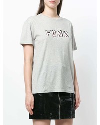 T-shirt girocollo stampata grigia di Bella Freud