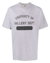 T-shirt girocollo stampata grigia di GALLERY DEPT.