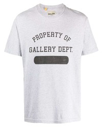 T-shirt girocollo stampata grigia di GALLERY DEPT.