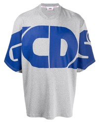 T-shirt girocollo stampata grigia di Gcds