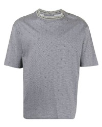 T-shirt girocollo stampata grigia di Giorgio Armani
