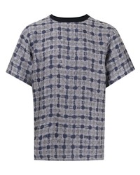 T-shirt girocollo stampata grigia di Giorgio Armani