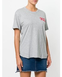 T-shirt girocollo stampata grigia di Sandrine Rose