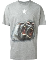 T-shirt girocollo stampata grigia di Givenchy