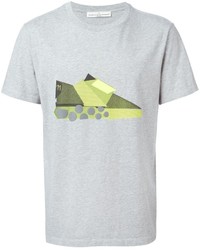 T-shirt girocollo stampata grigia di Golden Goose Deluxe Brand