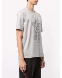 T-shirt girocollo stampata grigia di Blackbarrett