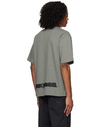 T-shirt girocollo stampata grigia di GR10K