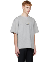 T-shirt girocollo stampata grigia di CALVINLUO