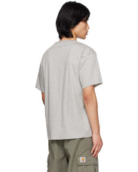 T-shirt girocollo stampata grigia di Rassvet