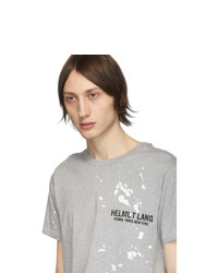 T-shirt girocollo stampata grigia di Helmut Lang