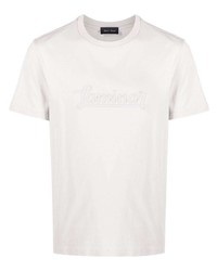 T-shirt girocollo stampata grigia di Herno