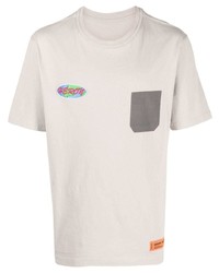 T-shirt girocollo stampata grigia di Heron Preston