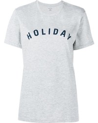 T-shirt girocollo stampata grigia di Holiday