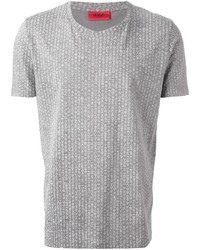 T-shirt girocollo stampata grigia di Hugo Boss