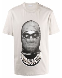 T-shirt girocollo stampata grigia di Ih Nom Uh Nit