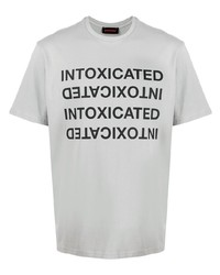 T-shirt girocollo stampata grigia di Intoxicated