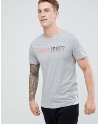 T-shirt girocollo stampata grigia di Jack & Jones