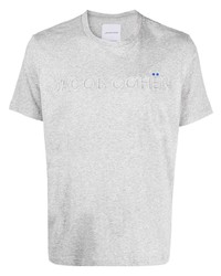 T-shirt girocollo stampata grigia di Jacob Cohen