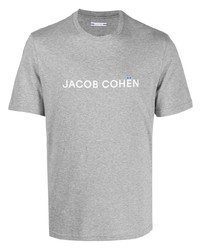 T-shirt girocollo stampata grigia di Jacob Cohen