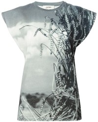 T-shirt girocollo stampata grigia di Jean Paul Gaultier