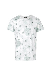T-shirt girocollo stampata grigia di Jil Sander