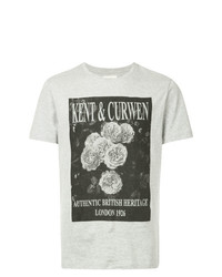 T-shirt girocollo stampata grigia di Kent & Curwen