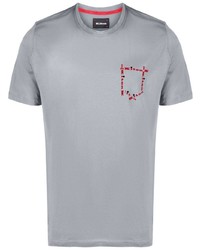 T-shirt girocollo stampata grigia di Kiton