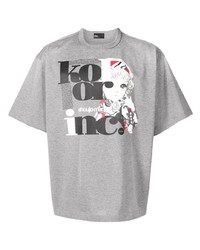 T-shirt girocollo stampata grigia di Kolor