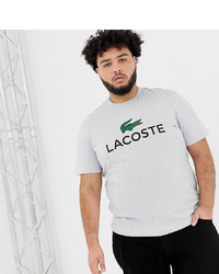 T-shirt girocollo stampata grigia di Lacoste