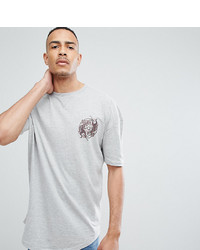 T-shirt girocollo stampata grigia di Le Breve