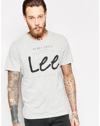 T-shirt girocollo stampata grigia di Lee