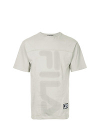 T-shirt girocollo stampata grigia di Liam Hodges