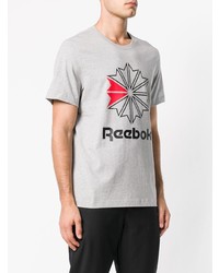 T-shirt girocollo stampata grigia di Reebok
