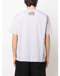 T-shirt girocollo stampata grigia di Roberto Cavalli