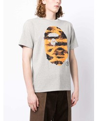 T-shirt girocollo stampata grigia di A Bathing Ape
