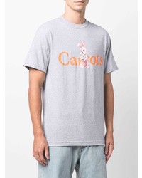 T-shirt girocollo stampata grigia di Carrots
