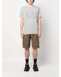 T-shirt girocollo stampata grigia di C.P. Company