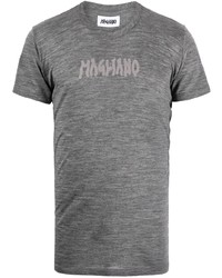 T-shirt girocollo stampata grigia di Magliano