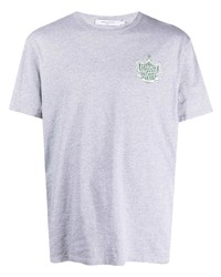 T-shirt girocollo stampata grigia di MAISON KITSUNÉ