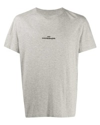 T-shirt girocollo stampata grigia di Maison Margiela