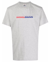 T-shirt girocollo stampata grigia di Manuel Ritz