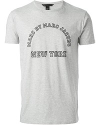 T-shirt girocollo stampata grigia di Marc by Marc Jacobs