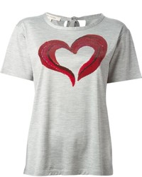 T-shirt girocollo stampata grigia di Marc Jacobs