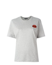 T-shirt girocollo stampata grigia di Markus Lupfer