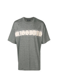 T-shirt girocollo stampata grigia di Mastermind World